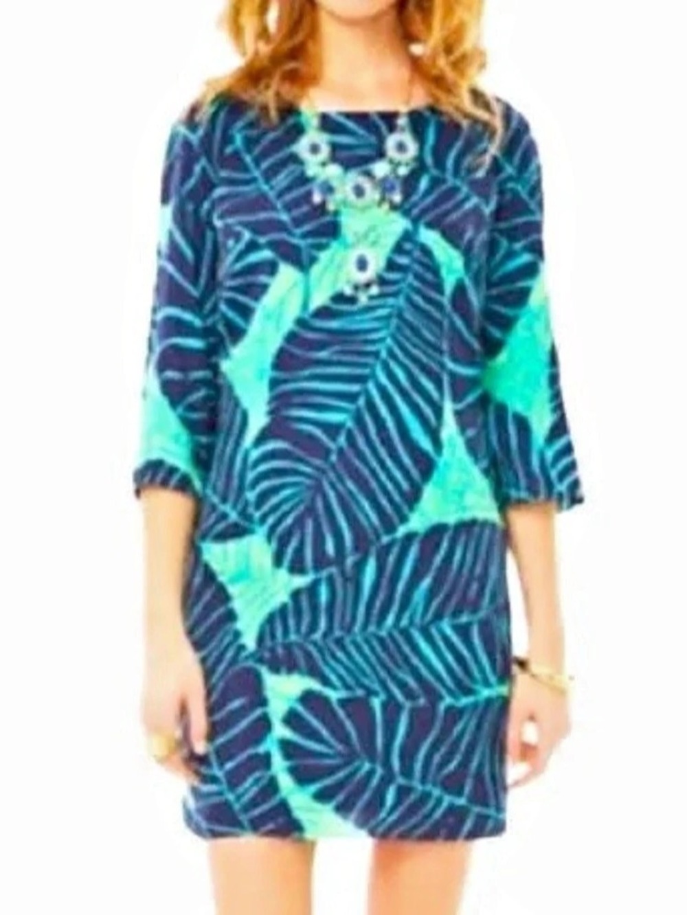 Lilly Pulitzer Leyland Shift Dress Tropical Print Size 10